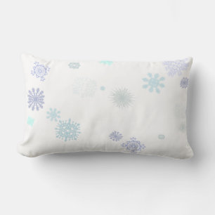 Pale Snowflakes Lumbar Cushion