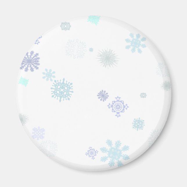 Pale Snowflakes Magnet (Front)