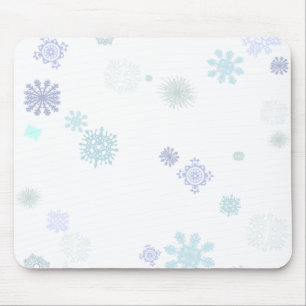 Pale Snowflakes Mouse Pad