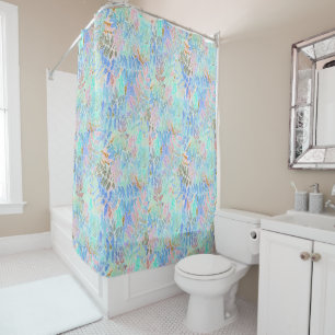 Pale Sugared Leaves Shower Curtain