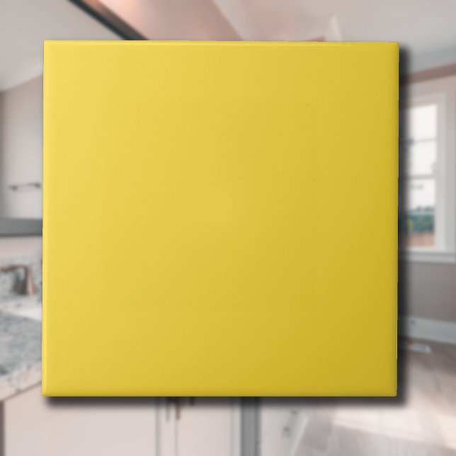 Pale Sunflower Solid Colour | Classic Elegant Ceramic Tile (Creator Uploaded)