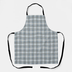 Pale Tan and White Large Check Plaid Apron