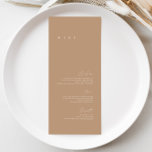 Pale Taupe Elegant Minimalist Wedding Flat Menu<br><div class="desc">Design features an handwritten font and modern minimalist design. Designed to coordinate with for the «SERENA» Wedding Invitation Collection. To change details, click «Personalise». To move the text or change the size, font, or colour, click «Click to customise further» It. View the collection link on this page to see all...</div>