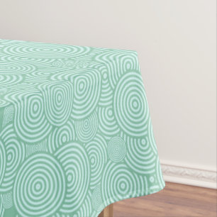 Pale Teal circles Tablecloth