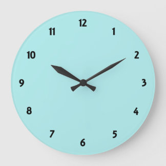 Pale Turquoise Large Clock