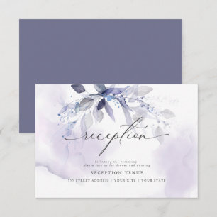 Pale Violet Watercolor Reception Invitation