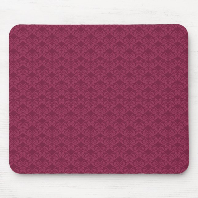 Pale Wine Damask Bows Mouse Pad (Front)