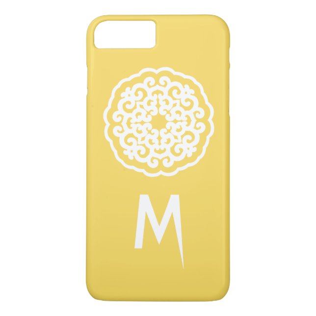 Pale Yellow Asian Moods Mandalla Case-Mate iPhone Case (Back)
