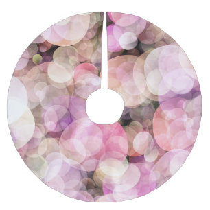 Pale Yellow Bubbles: Elegant Decor Brushed Polyester Tree Skirt