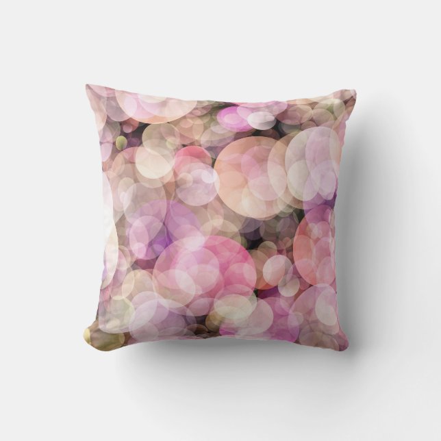 Pale Yellow Bubbles: Elegant Decor Cushion (Front)