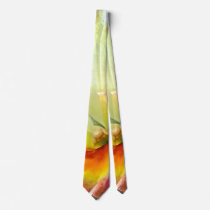 Pale Yellow Cattleya OrchidsNeck Tie