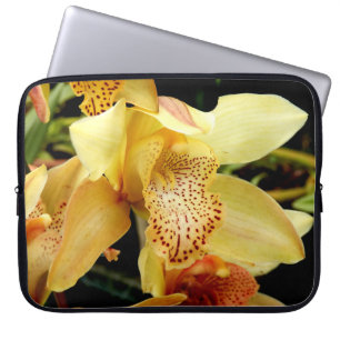 Pale Yellow Cymbidium Orchid Laptop Sleeve