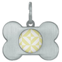 Pale Yellow Geometric Deco Cube Pattern