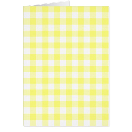 Pale Yellow Gingham Card