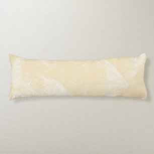 Pale Yellow Minimal Geometric Ink Texture Body Cushion