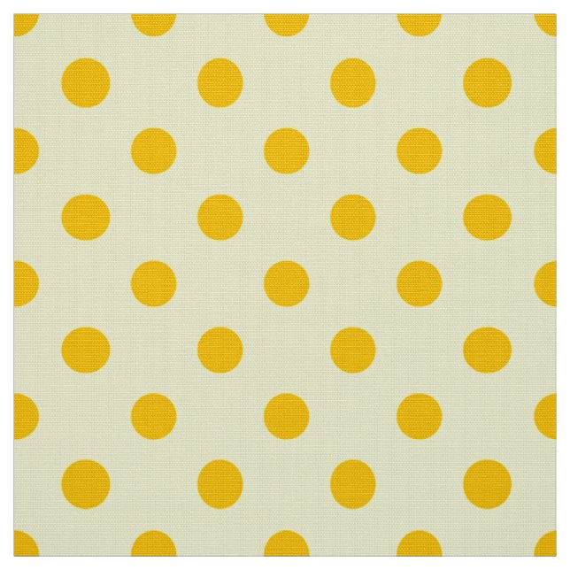 Pale Yellow On Yellow Polka Dots Pattern Design  Fabric (Swatch)