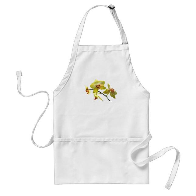 Pale Yellow Orchids Standard Apron (Front)