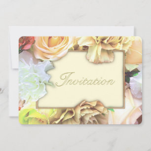 Pale Yellow Rose Birthday Party Invitation