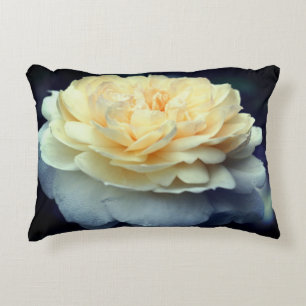 Pale Yellow Rose In Bloom  Decorative Cushion