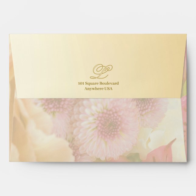 Pale Yellow Rose Secret Gardens Envelope (Back (Top Flap))