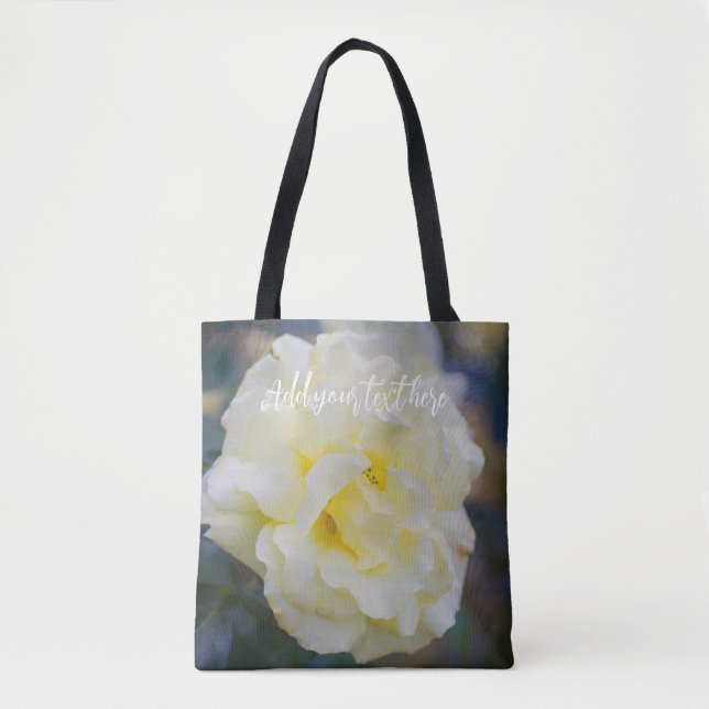 Pale yellow rose tote bag (Front)