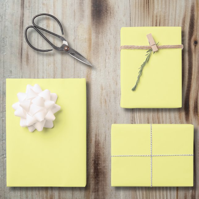 Pale Yellow Solid Colour | Classic | Elegant Wrapping Paper Sheet (Creator Uploaded)