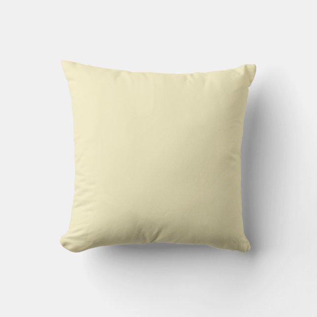 Pale Yellow Solid Colour - Colour - Hue - Shade Cushion (Front)