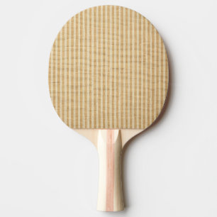 Pale Yellow Stripes Threaded Fabric Pattern Ping Pong Paddle