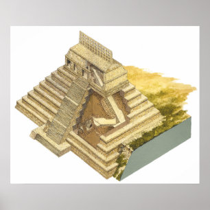 Palenque Mexico. Temple of the Inscriptions Poster