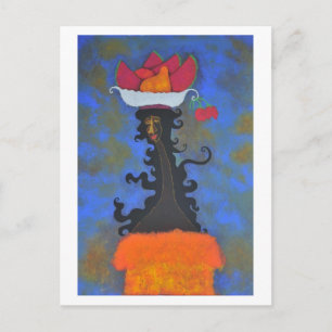 Palenquera y rosas Postcard