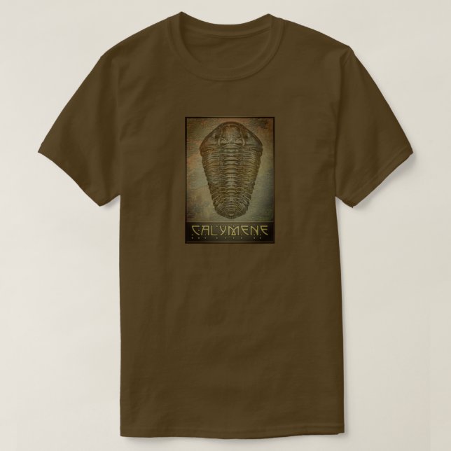 Paleo-chic Calymene Sepia Trilobite T-Shirt (Design Front)