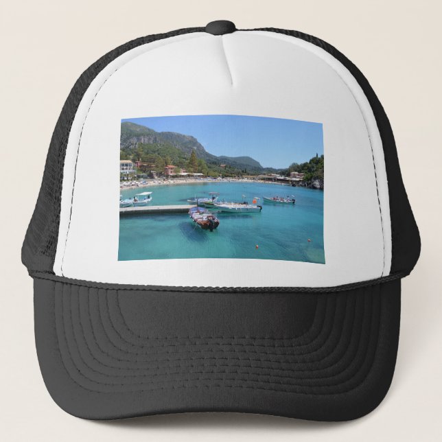 Paleokastritsa Beach, Corfu Trucker Hat (Front)