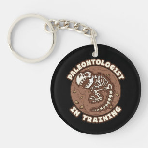 Paleontologist in Training Dinosaur Fossil Key Ring