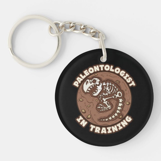 Paleontologist in Training Dinosaur Fossil Key Ring (Front)