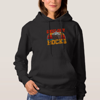 Paleontologist Rock Collecting Geologist Retro Geo Hoodie