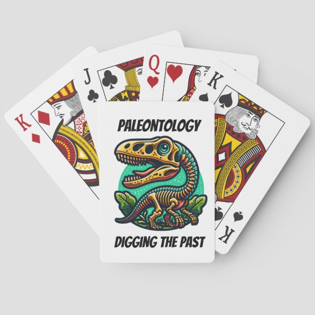 Paleontology Digging the Past Playing Cards (Back)