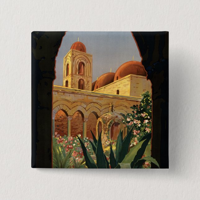 Palermo 15 Cm Square Badge (Front)