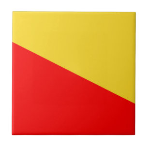 Palermo city flag italy symbol Sicily sicilia ital Ceramic Tile