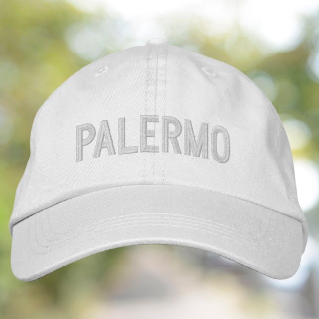 Palermo Embroidered Hat (Palermo Embroidered Hat - Italian Sicilian heritage Travel lover gift)