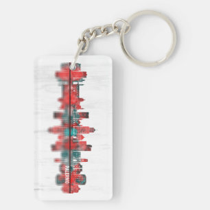 Palermo Italy Skyline Key Ring