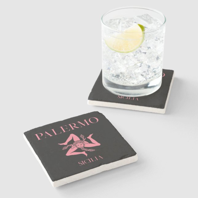 Palermo Sicilia Stone Coaster (Side)
