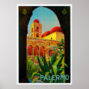 Palermo Sicily Italy Travel Art Poster