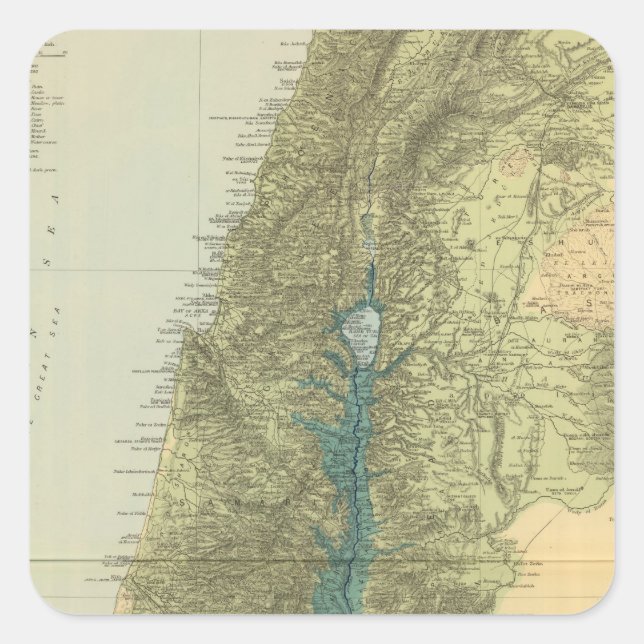 Palestine 5 square sticker (Front)