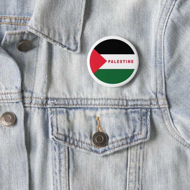 Palestine 6 Cm Round Badge (In Situ)