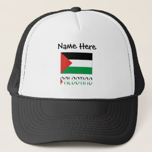 Palestine and Palestinian Flag Personalized Trucker Hat