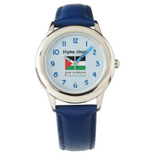 Palestine and Palestinian Flag with Your Name Watch