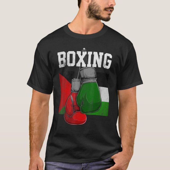 Palestine Boxing Gloves Boxer Boxing  Palestinian  T-Shirt (Front)