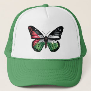 Palestine butterfly monarch flag trucker hat