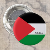 Palestine button, patriotic Palestinian Flag