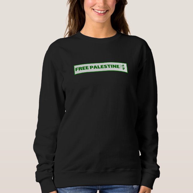 Palestine car registration plate - Free Palestine. Sweatshirt (Front)